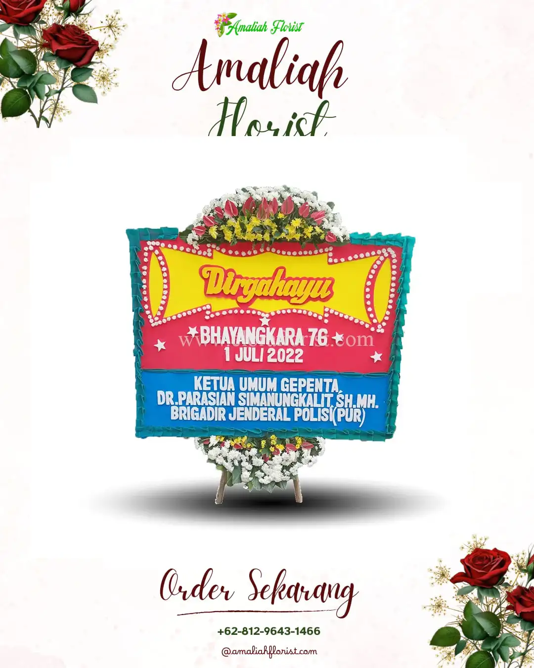 Papan Bunga HUT Ulang Tahun Kubu Raya